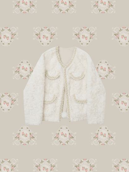 Sweet Pearl Fur Jacket - LOVE POMME POMME