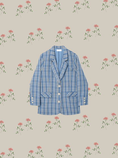 Tailored Check Jacket - LOVE POMME POMME