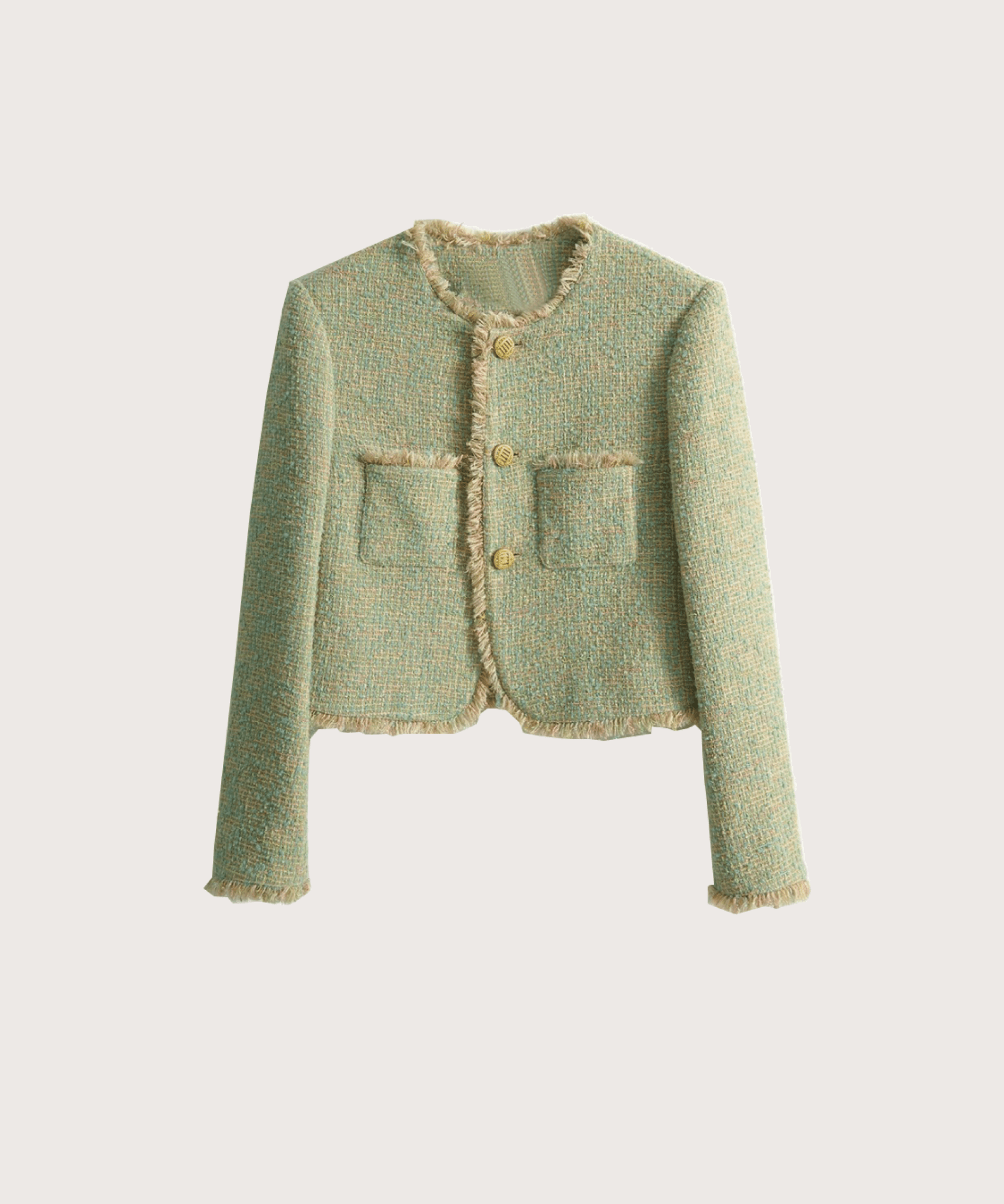 Tassel Streaking Tweed Jacket - LOVE POMME POMME