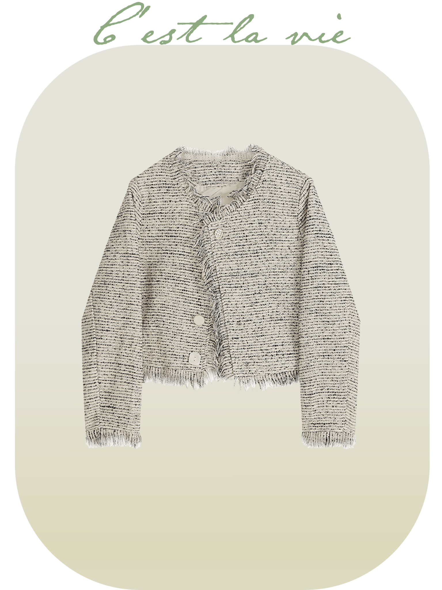 Tassel Tweed Jacket - LOVE POMME POMME