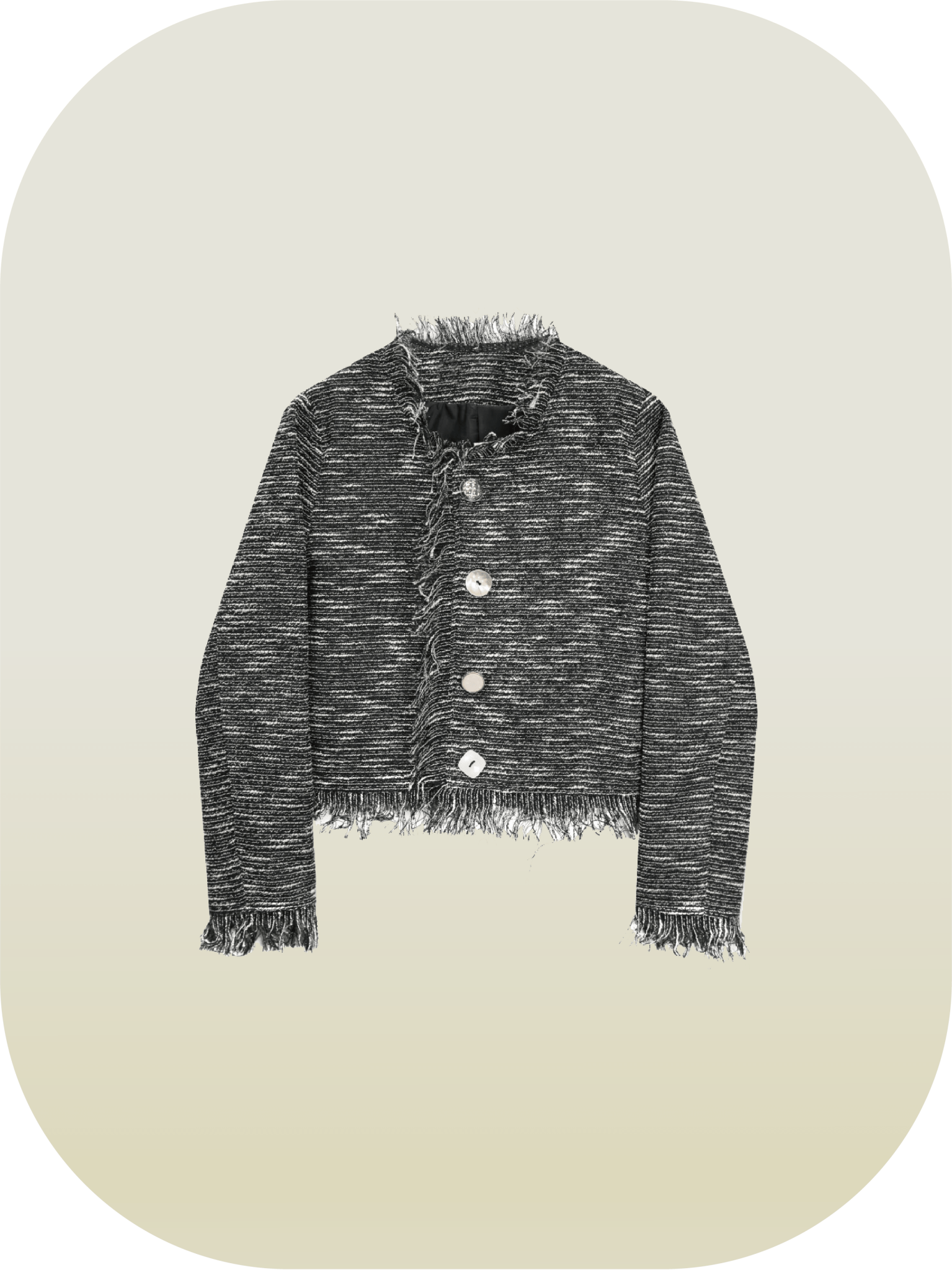 Tassel Tweed Jacket - LOVE POMME POMME