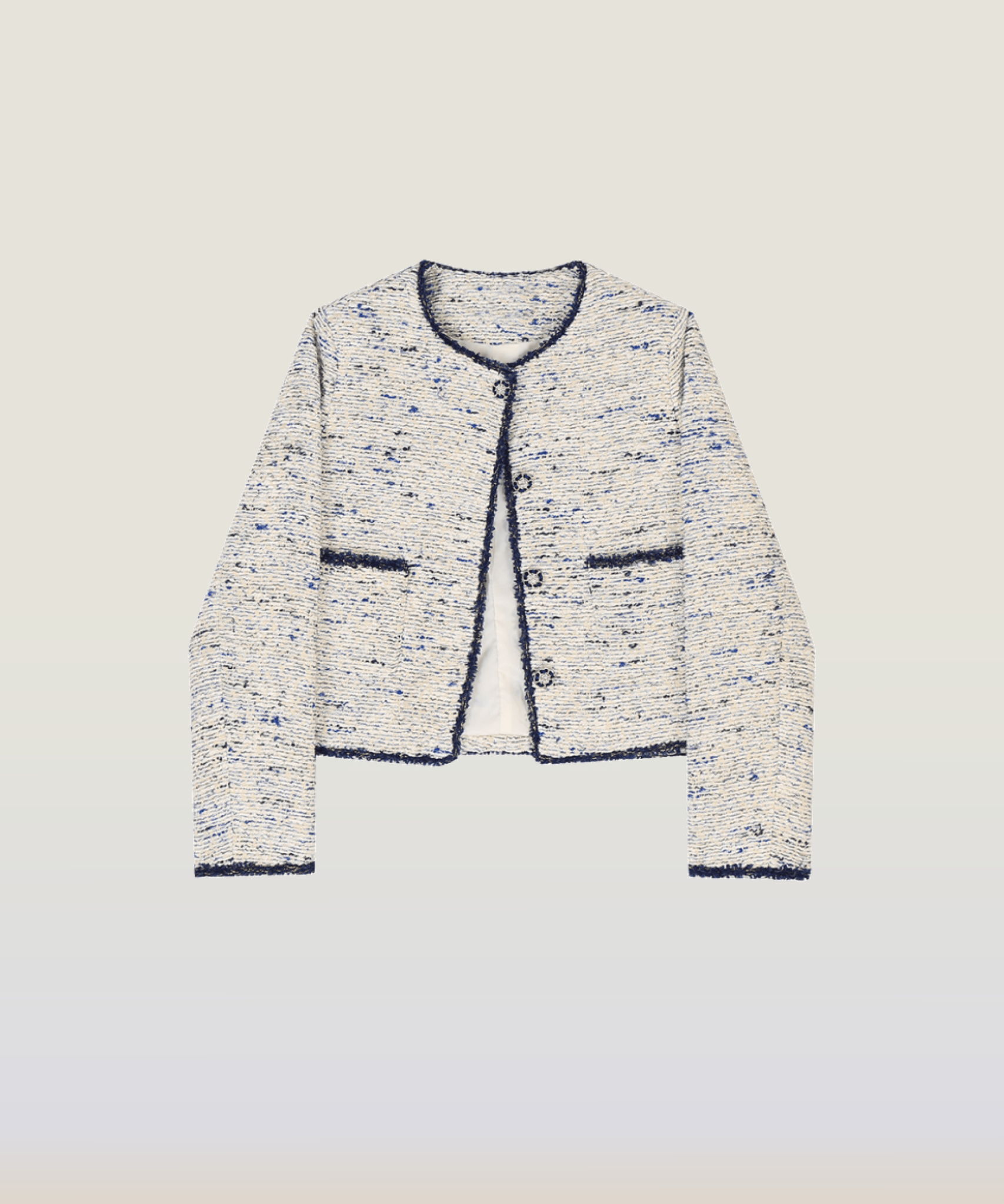 Texture Elegant Tweed Jacket - LOVE POMME POMME
