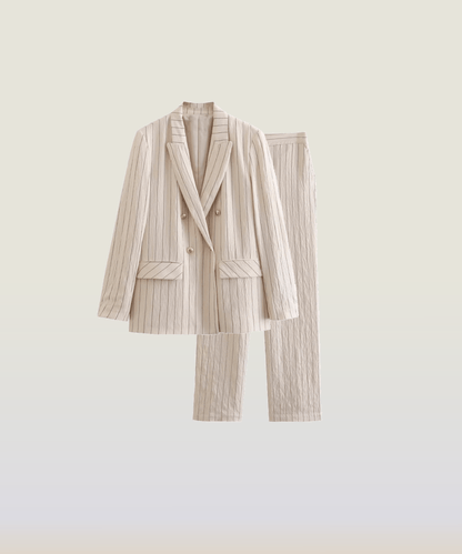 Texture Stripe Jacket Set-Up - LOVE POMME POMME