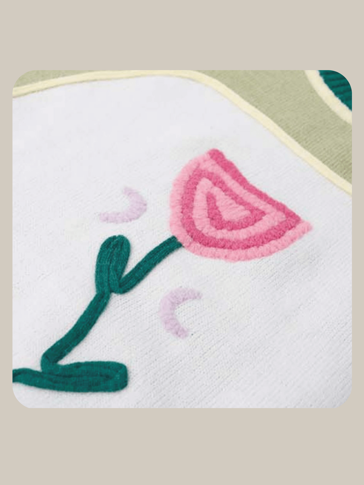 Tulip Pattern Round Collar Knit - LOVE POMME POMME