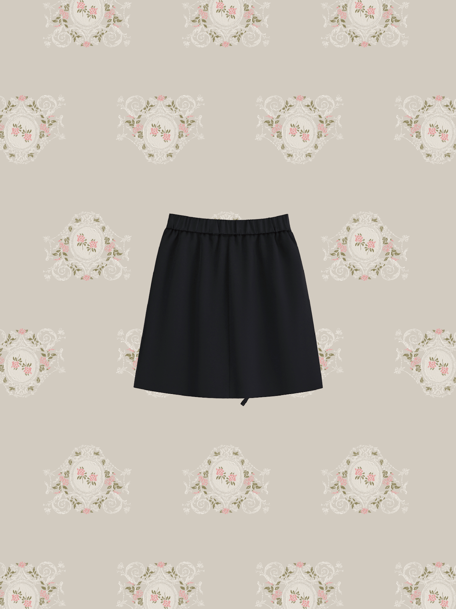 Two-Tone Applique Mini Skirt - LOVE POMME POMME