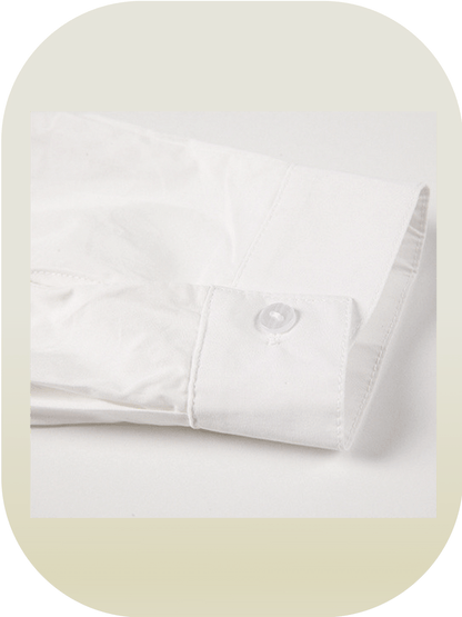 Unbalance Pearl Button Shirt - LOVE POMME POMME