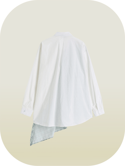 Unbalance Pearl Button Shirt - LOVE POMME POMME