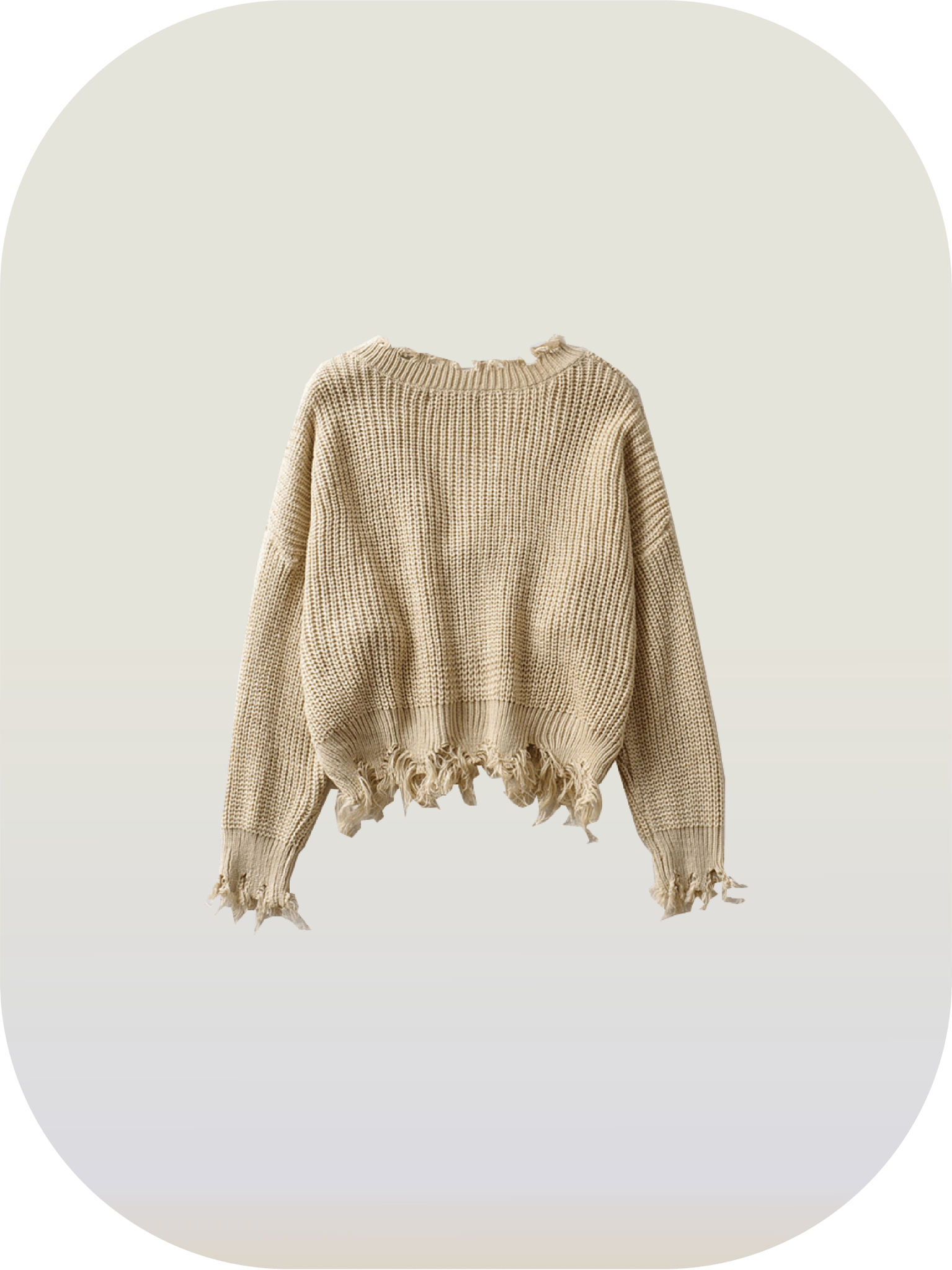 V-Neck Tassel Knit - LOVE POMME POMME