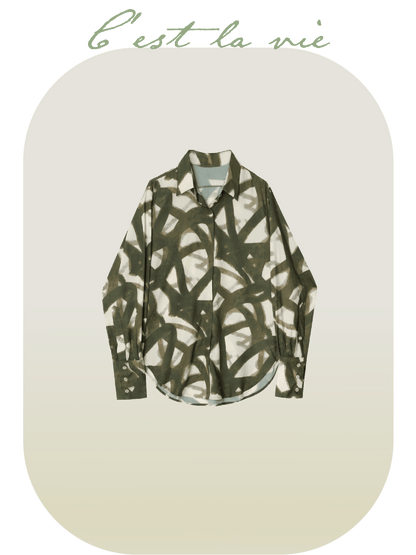 Vine Leaf Print Shirt - LOVE POMME POMME