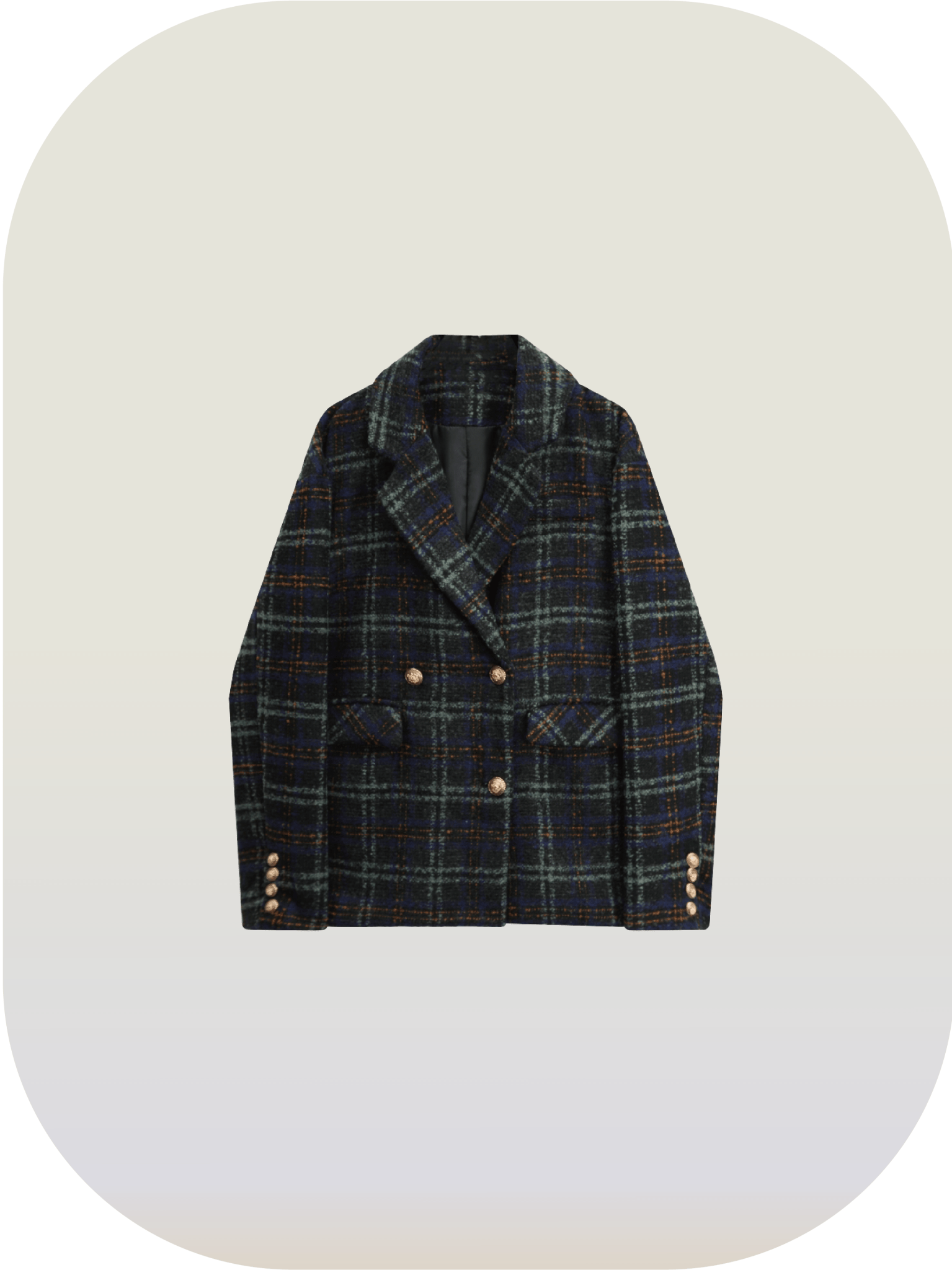 Vintage Check Down Coat - LOVE POMME POMME