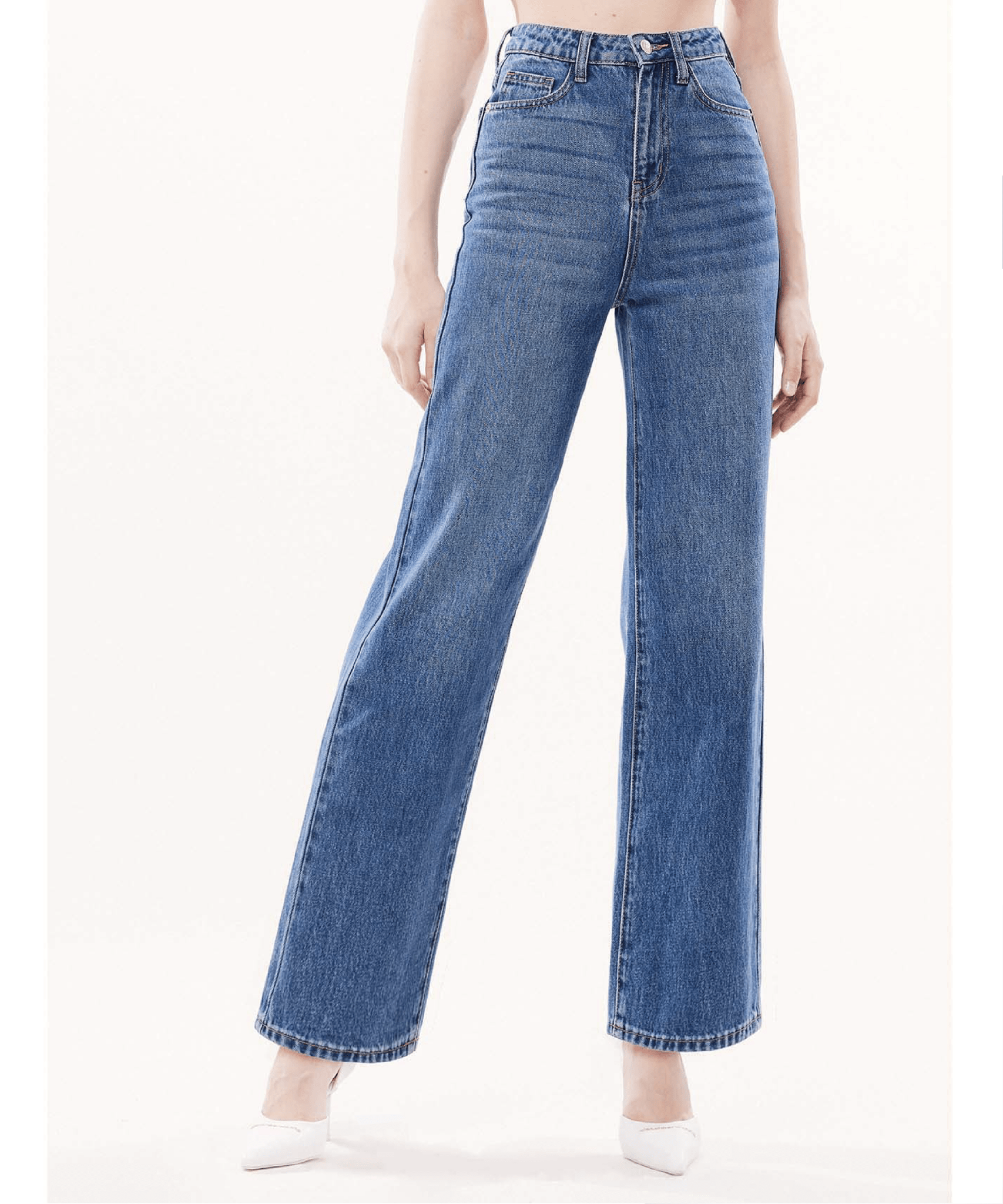 Vintage Denim Flared Pants - LOVE POMME POMME