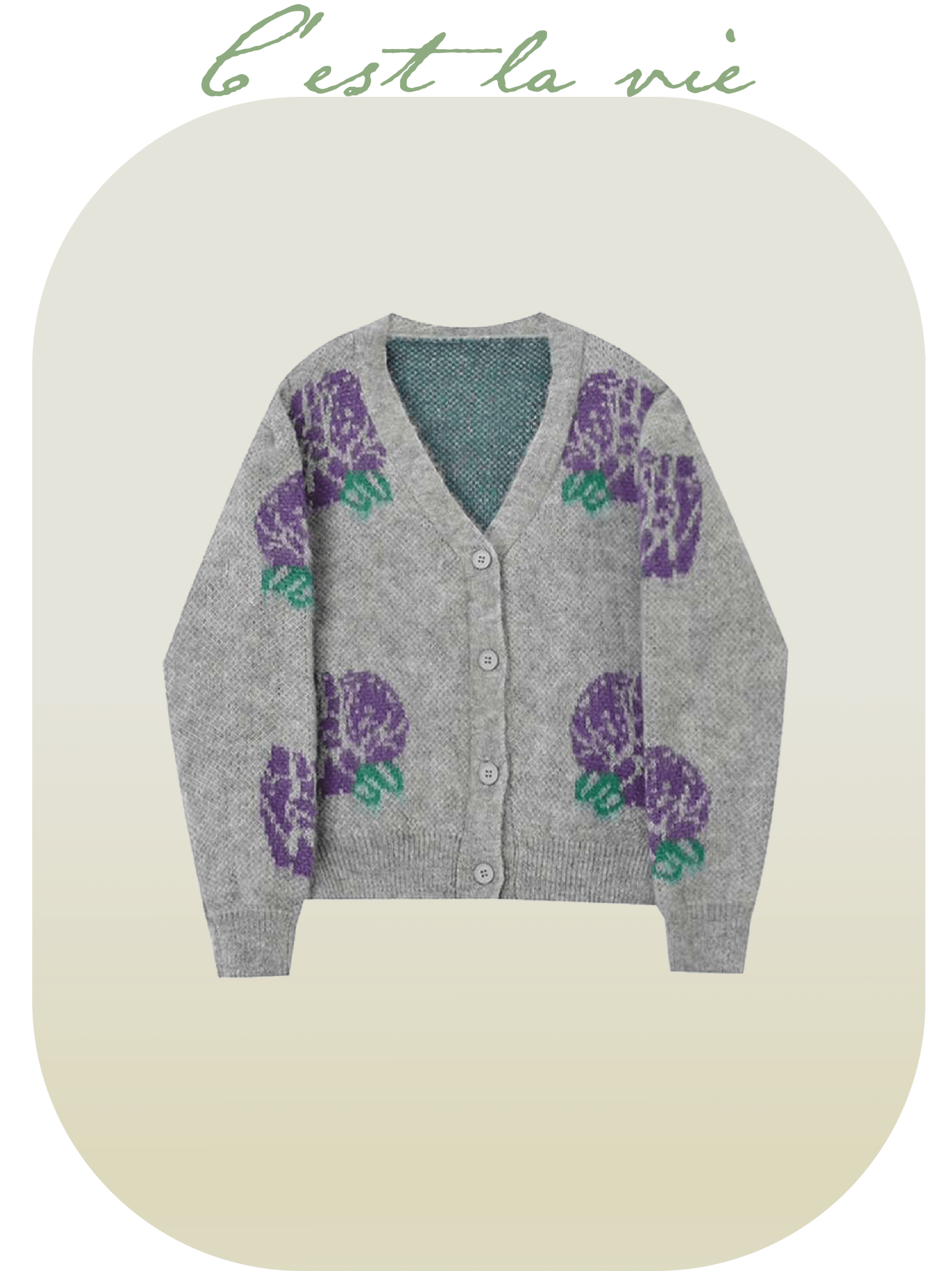 Vintage Garden Knit Cardigan - LOVE POMME POMME