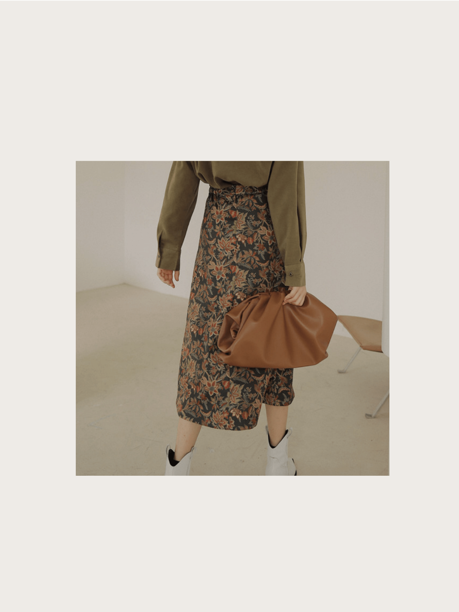 Vintage Print Long Skirt - LOVE POMME POMME
