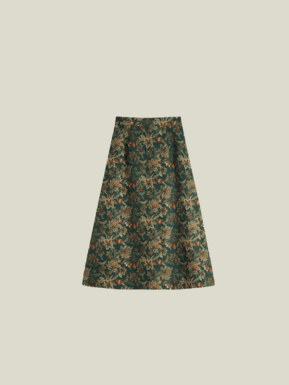 Vintage Print Long Skirt - LOVE POMME POMME